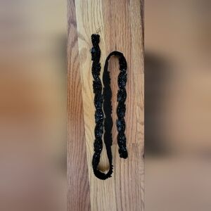 Elegant Black Beaded Belt